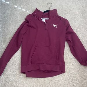 Pink fleece quarter zip